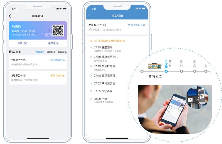 维护班车，路线，乘坐站点维护，班车证申请和审批,班车定位的实时查询，班车乘坐率、占用率分析，便于路线优化,可选配车载设备刷卡或刷码